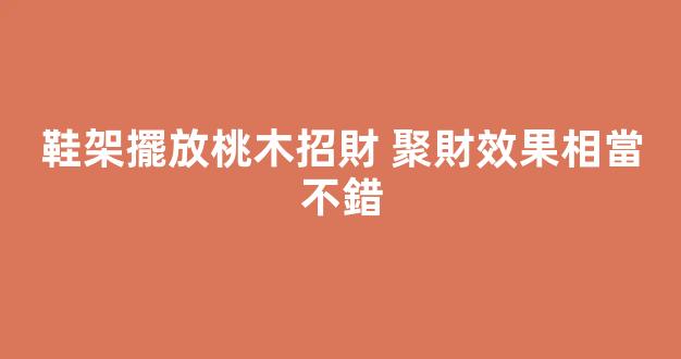 鞋架擺放桃木招財 聚財效果相當不錯